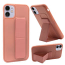 For iPhone 13 Pro Max Foldable Magnetic Kickstand Vegan Case Cover - Light Pink