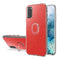 Samsung Galaxy s20 Shimmering Glitter Ring Stand Case Cover - Red