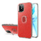 iPhone 12 Pro Max 6.7 Shimmering Glitter Ring Stand Case Cover- Red