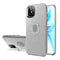iPhone 12 Pro Max 6.7 Shimmering Glitter Ring Stand Case Cover - Silver