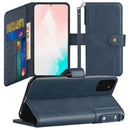 Samsung Galaxy Note 20 5G Retro Wallet Card Holder Case Cover - Dark Blue