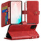 Samsung Galaxy Note 20 5G Retro Wallet Card Holder Case Cover - Red