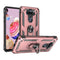 LG Aristo 5 LG tune 3 Ring Magnetic Kickstand Hybrid Case Cover - Rose Gold