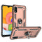 Samsung A01 Ring Magnetic Kickstand Hybrid Case Cover - Rose Gold