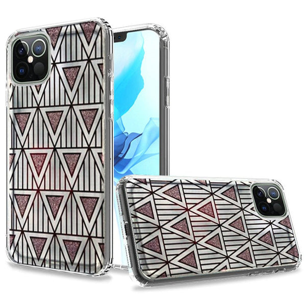iPhone 12/Pro (6.1 Only) Trendy Fashion Design Hybrid Case Cover - Geometric