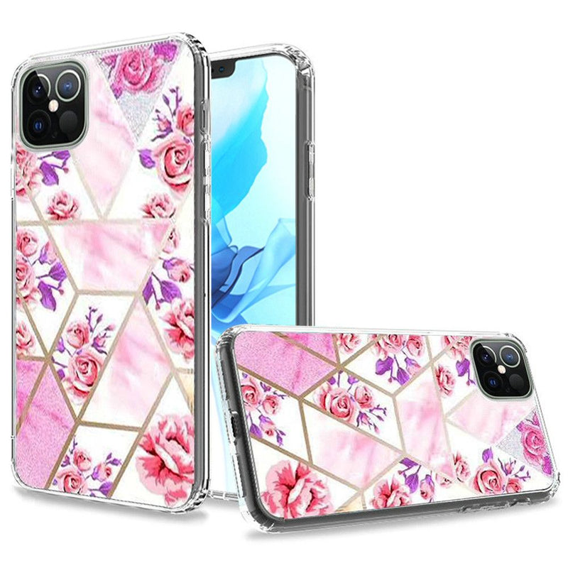 iPhone 12 Pro Max 6.7 Trendy Fashion Design Hybrid Case Cover - Astonishing Floral