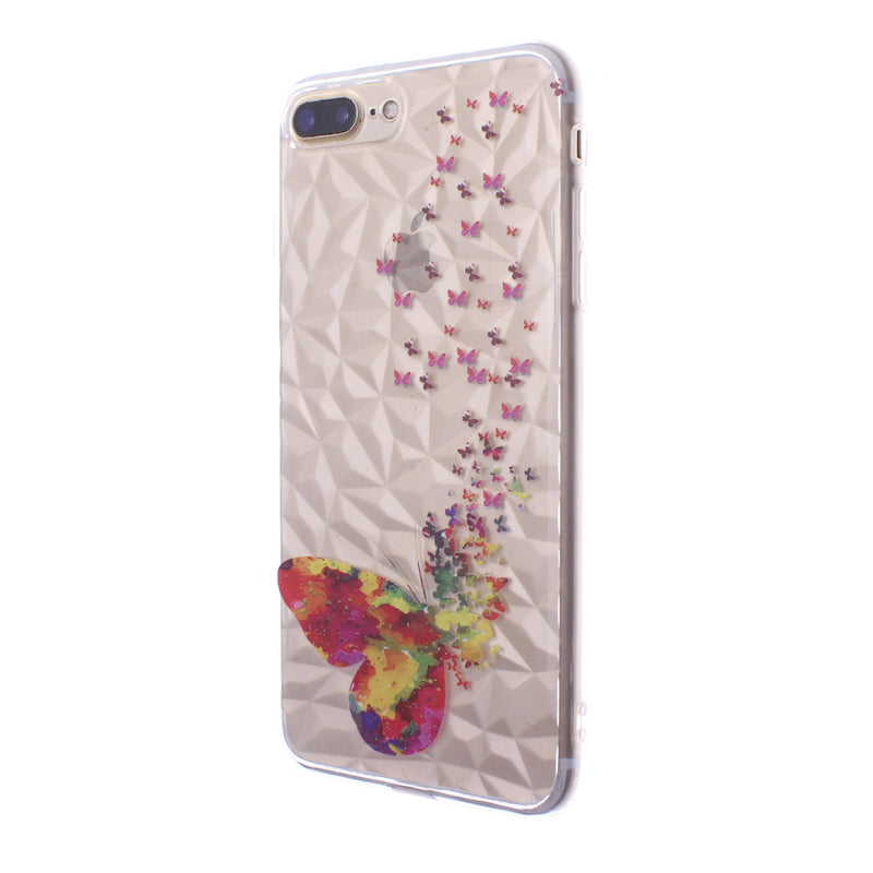 iPhone 8/7 Plus Design TPU Butterfly Peach