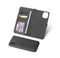 Black iPhone 11 PRO Folio Wallet Premium Detachable case