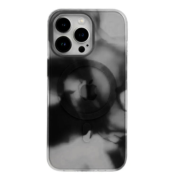 Black Marble Design with Magnetic Compatibility for iPhone 14 6.1 / 13