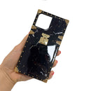 Square Case with Black Marble Pattern iPhone 13 Pro Max