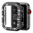 Diamond Black Bumper Case for iWatch 45mm with tempered glass built in