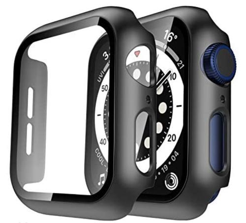 41mm Bumper case Black for iWatch with tempered glass built in