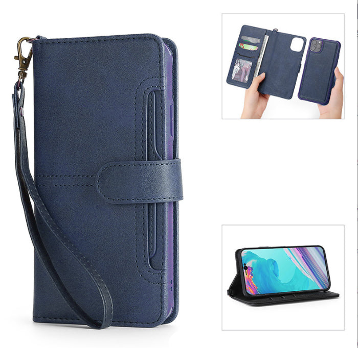 Navy iPhone 14 Plus 6.7 Folio Wallet Premium Detachable case