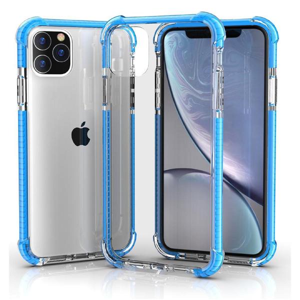 Blue iPhone 12 PRO MAX 6.7 TPU Bumper Ultra Clear Back TPU Shockproof