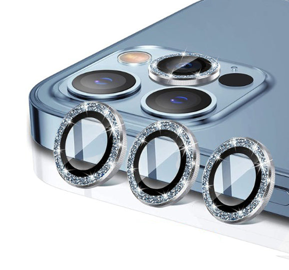 Blue Glitter Camera Protector for iPhone 13 / 13 Mini