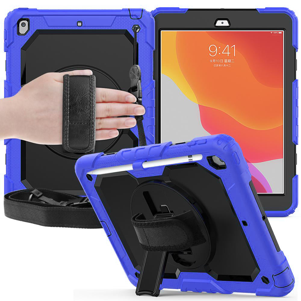 Blue Rotative Stand iPad 9.7 / Air / 2018 Heavy Duty Case