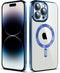 Blue Soft TPU Case with Magnetic Compatibility for iPhone 14 Pro