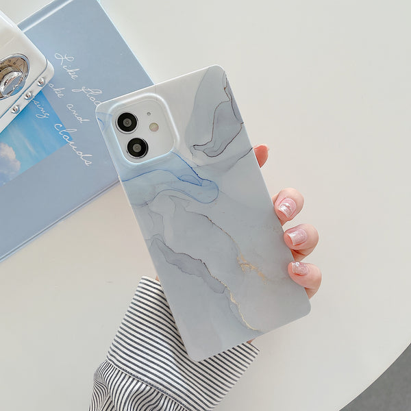 Square Case Blue Marble Design for iPhone SE/8/7/6