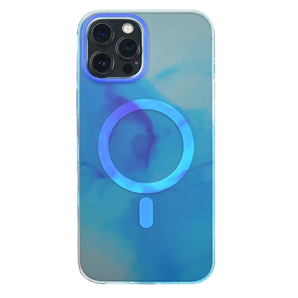 Blue Marble Design with Magnetic Compatibility for iPhone 14 Pro