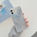 Square Case Blue Marble Design for iPhone 12 / 12 Pro (6.1)