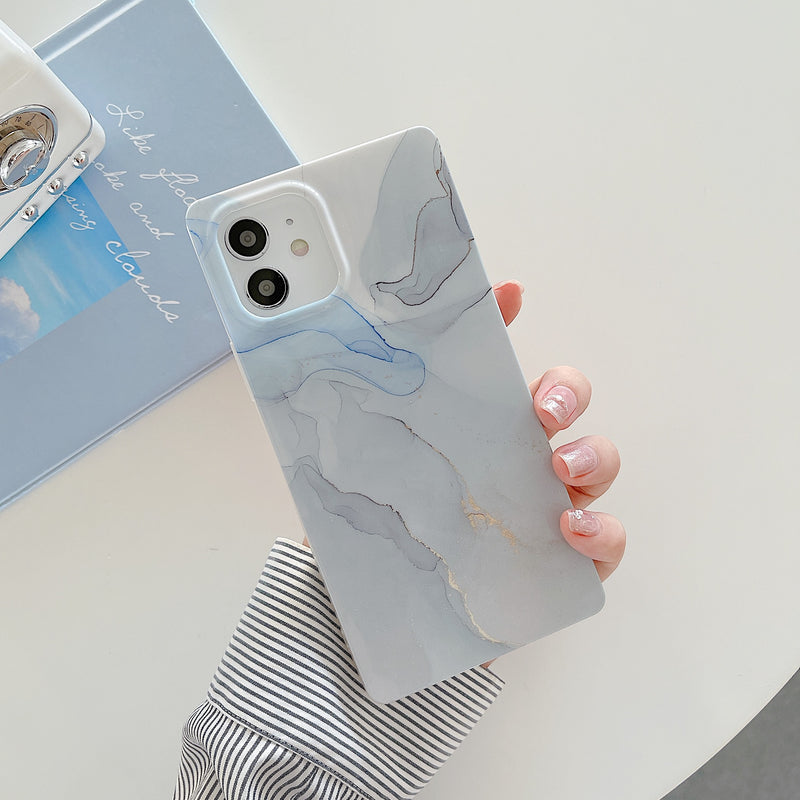 Square Case Blue Marble Design for iPhone 11
