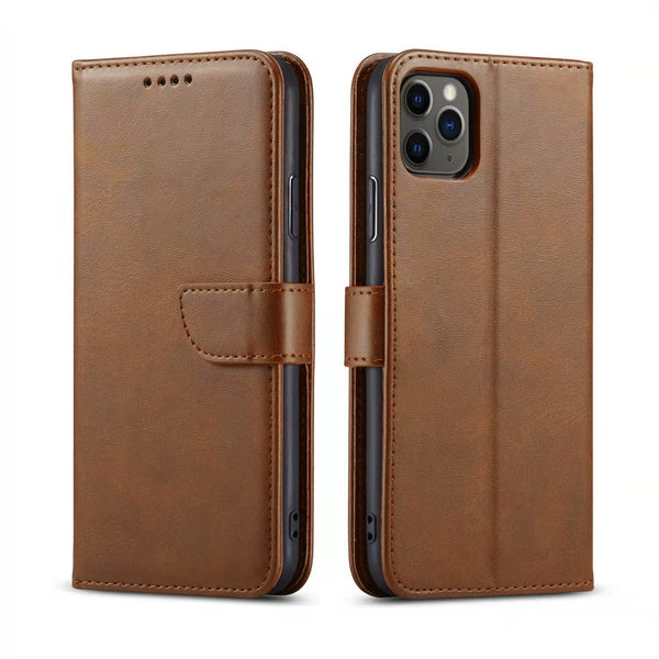 Lux Multi Card Wallet With Strap Brown for iPhone 15 Plus 6.7 / 14 Plus 6.7