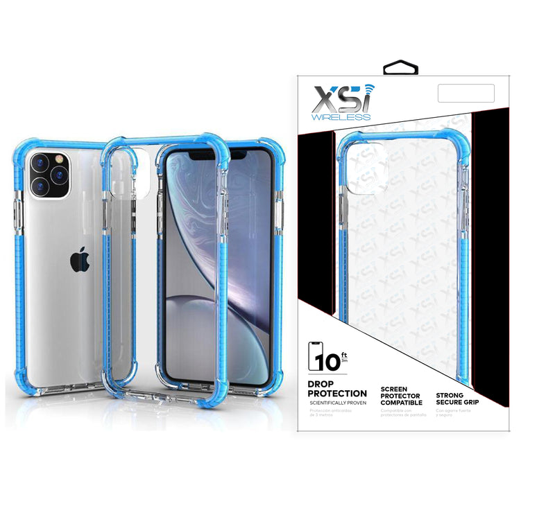 Blue iPhone 13 Pro TPU Bumper Ultra Clear Back TPU Shockproof with Package