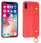 iPhone XR Leather TPU With Strap Holder and Ring Red