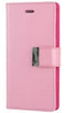 Samsung Galaxy S10 Lux Multi Card Wallet With Strap Pink