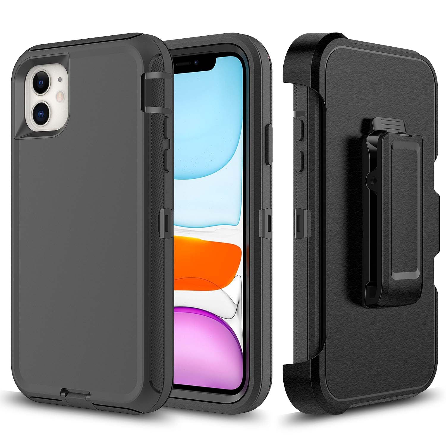 Black iPhone 11 Pro Max Heavy Duty Case