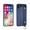 iPhone XS MAX Leather TPU With Strap Holder and Ring Navy Blue
