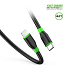 4FT PD Fast Charge USB-C To IPhone Cable Black