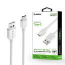 White 10FT Heavy Duty USB Cable 2A For Type-C