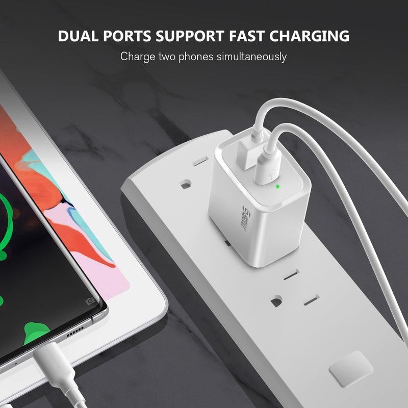 20W PD+QC FAST WALL CHARGER & 5FT USB C TO C CABLE