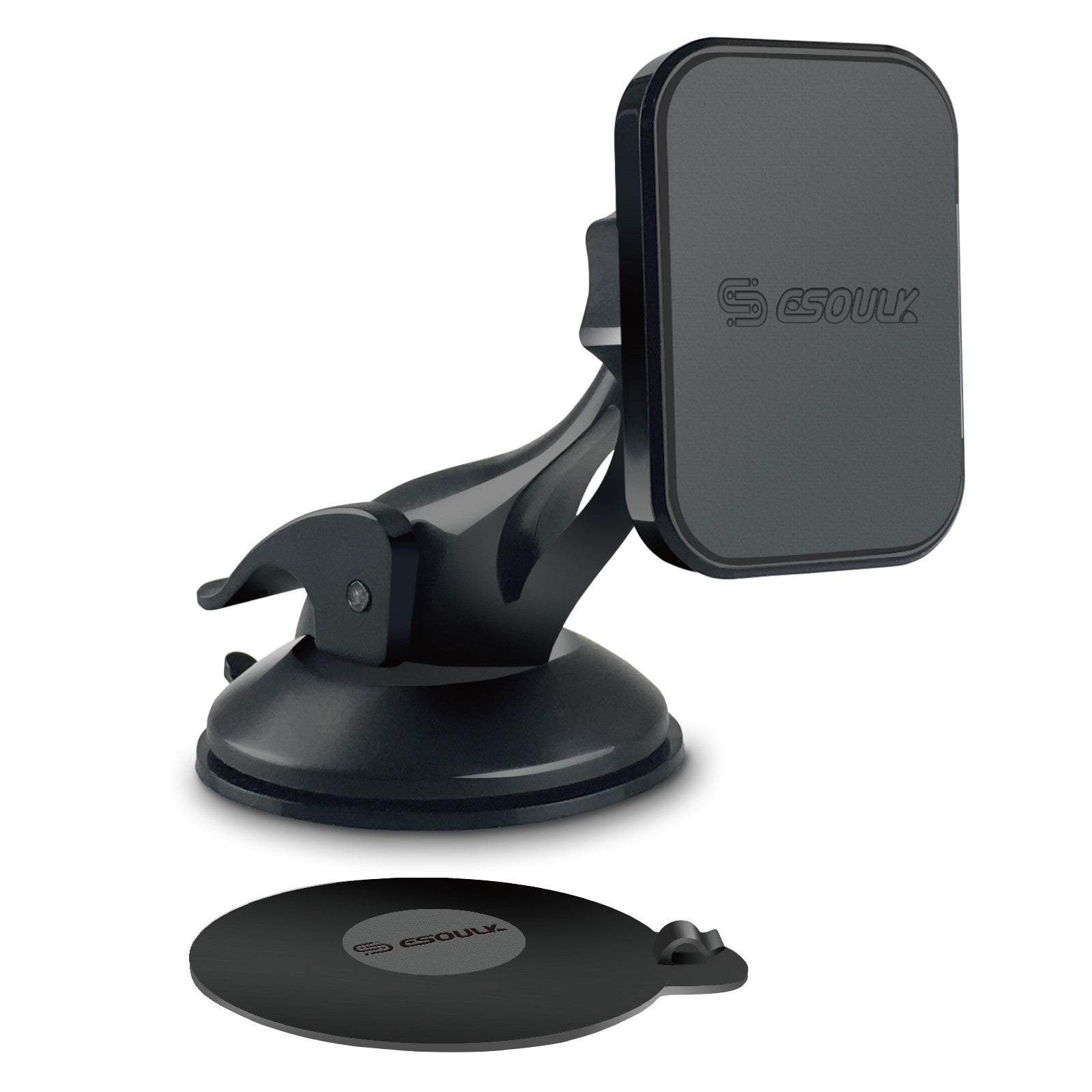 Esoulk Magnetic Car Phone Holder Dashboard Windshield Mount With Dashboard Pad
