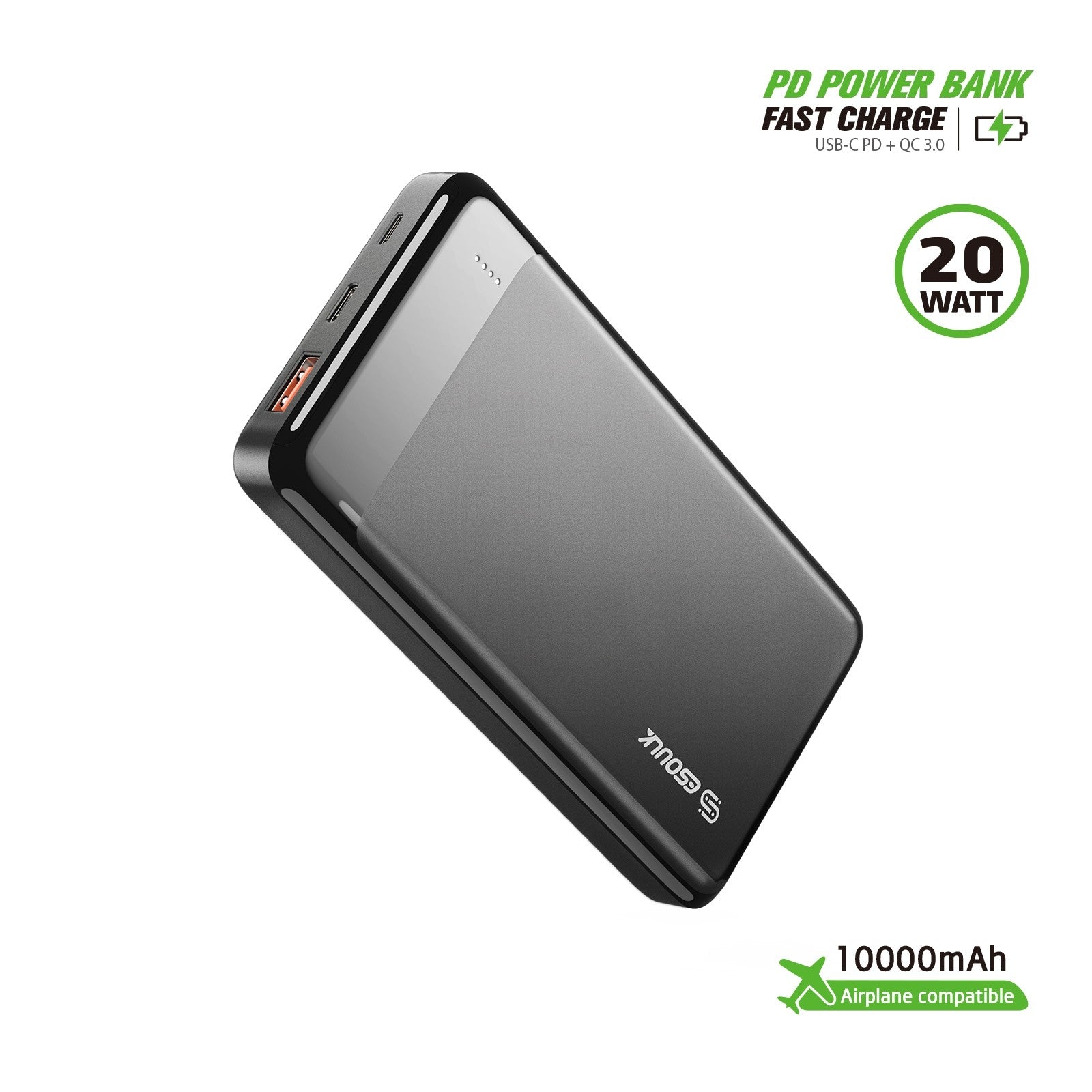 10000mAh PD20W&QC18W POWER BANK