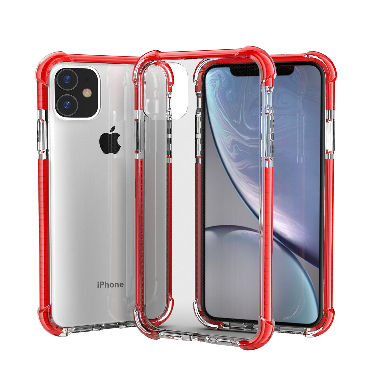 Red iPhone 11 PRO MAX TPU Bumper Ultra Clear Back TPU Shockproof