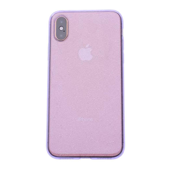 Purple Silicone Glitter iPhone X/XS
