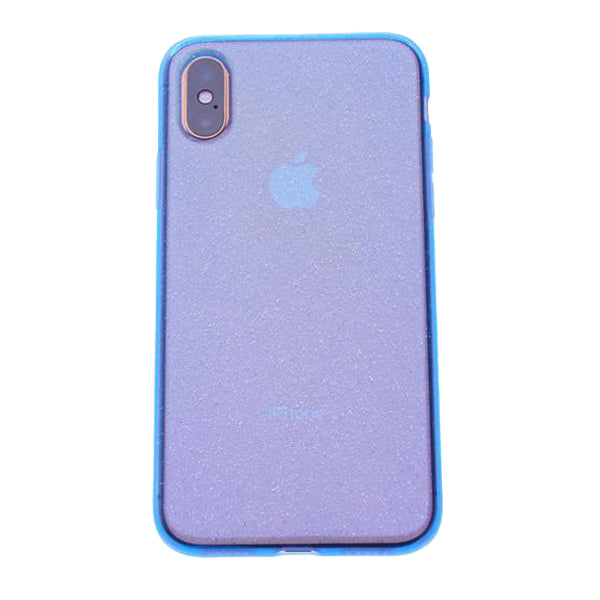 Blue Silicone Glitter iPhone XR