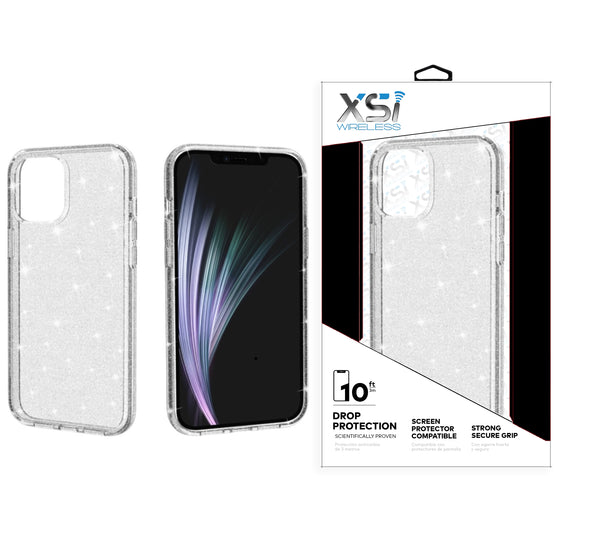 Clear iPhone 13 PRO MAX Glitter TPU Bumper with Package