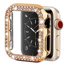 Gold Diamond Bumper Case for iWatch 44mm with tempered glass built in
