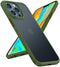 Green TPU Frame - Orange Button Soft Texture iPhone 12 PRO MAX 6.7