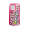 Pink Link Case Design with Hearts for iPhone 14 Pro Max