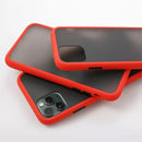 RED TPU Frame - BLACK Button Soft Texture iPhone 12 5.4