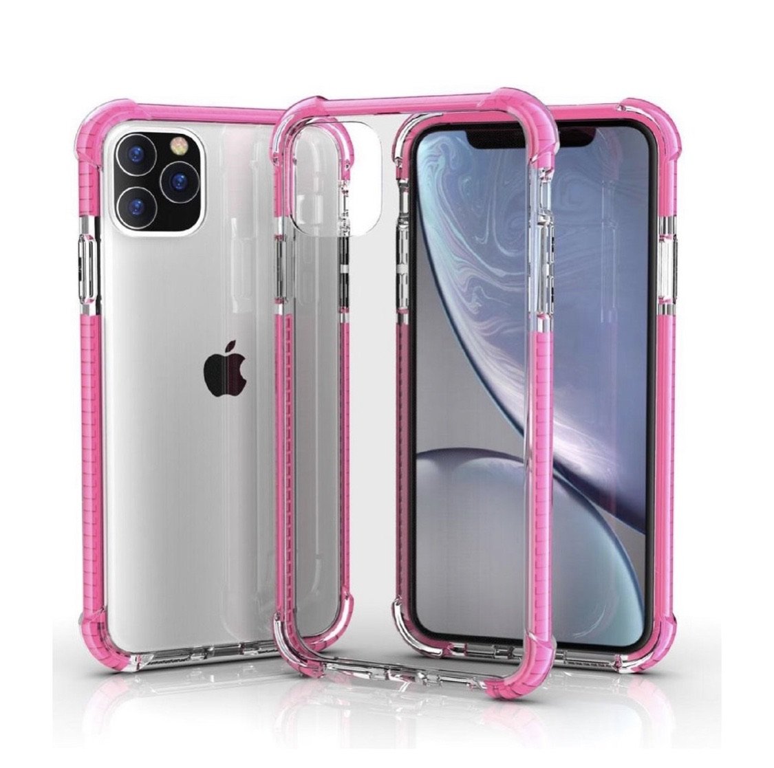 Pink iPhone 13 Pro TPU Bumper Ultra Clear Back TPU Shockproof