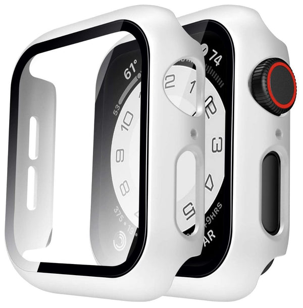 45mm Bumper case White for iWatch with tempered glass built in