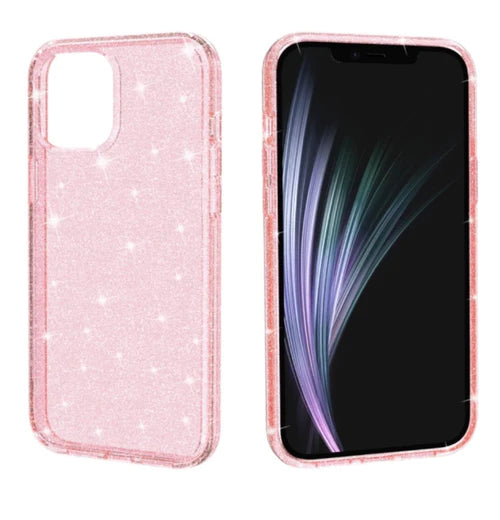 Pink iPhone 14 6.1 / iPhone 13 Glitter TPU Bumper