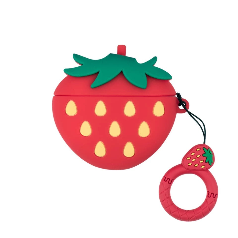 Air Pods Pro  3D Silicone Case Big STRAWBERRY