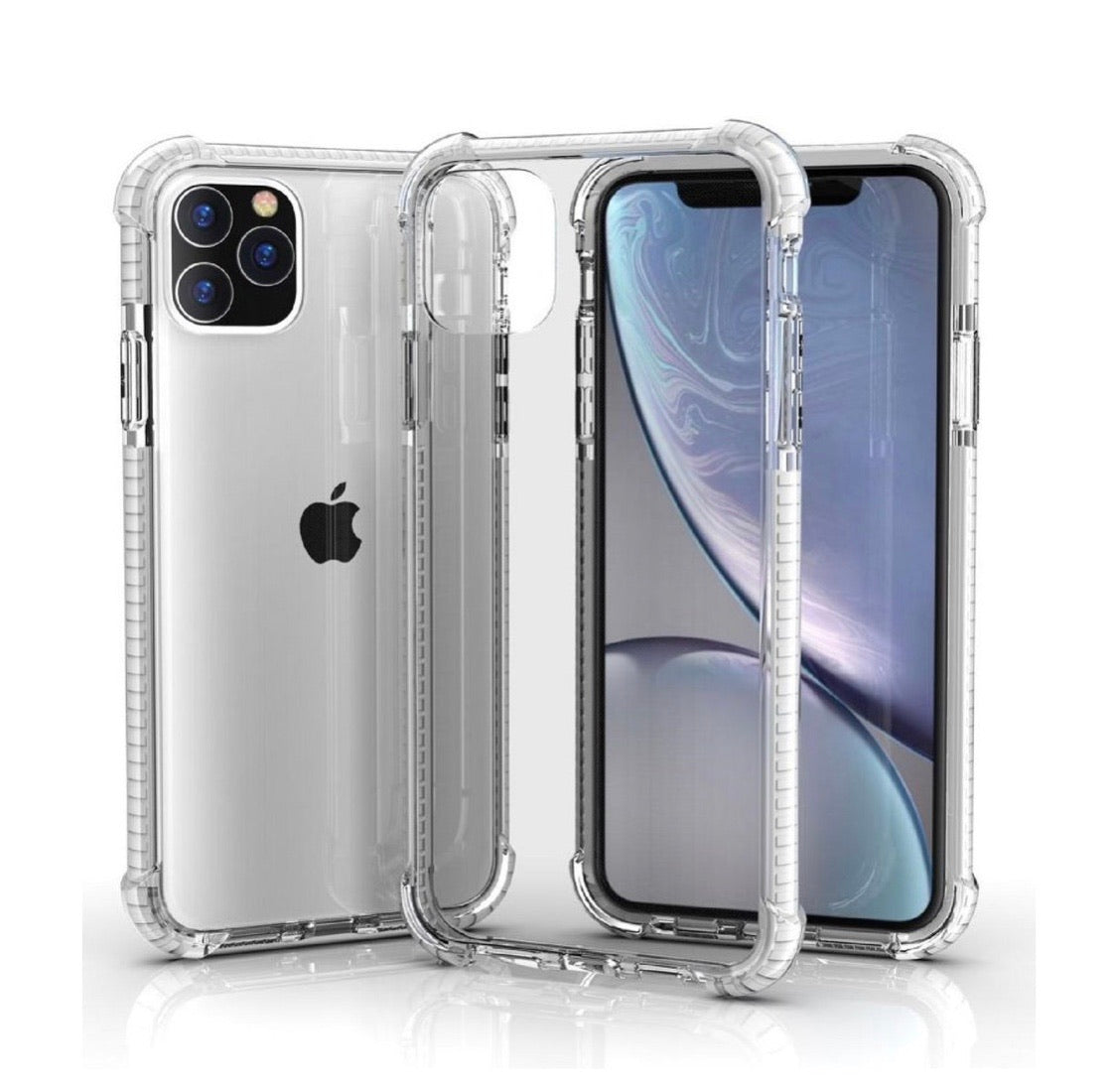 White iPhone 12/12 Pro 6.1 TPU Bumper Ultra Clear Back TPU Shockproof