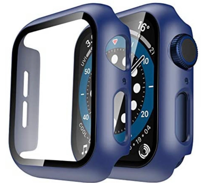 44mm Bumper case Navy for iWatch with tempered glass built in